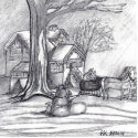 " A Christmas Winter Day " Ornament photo sculptures
