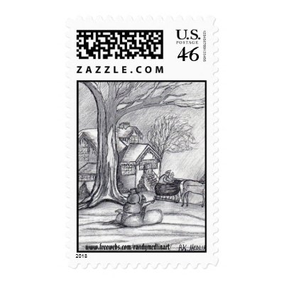 A Christmas Winter Day postage