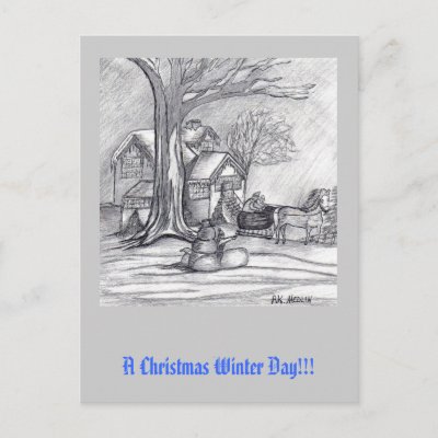 A Christmas Winter Day postcards