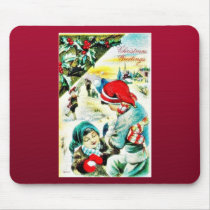 A christmas with two girls chatting and many are a mousepads
