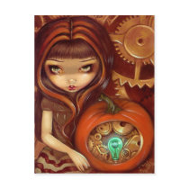 "A Clockwork Pumpkin" Postcard