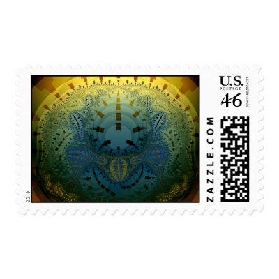 A Clockwork Steampunk Postage Stamp by csim_83