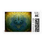 A Clockwork Steampunk Postage Stamp