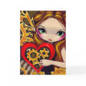 "A Clockwork Valentine" Greeting Card by strangeling "A Clockwork Valentine" Greeting Card
