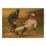 A Close Play at Second Greeting Card