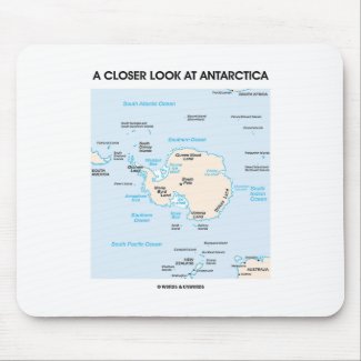A Closer Look At Antarctica (Map Of Antarctica) Mousepad