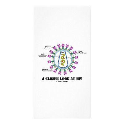 A Closer Look At HIV (Viron Virology) Photo Greeting Card by wordsunwords