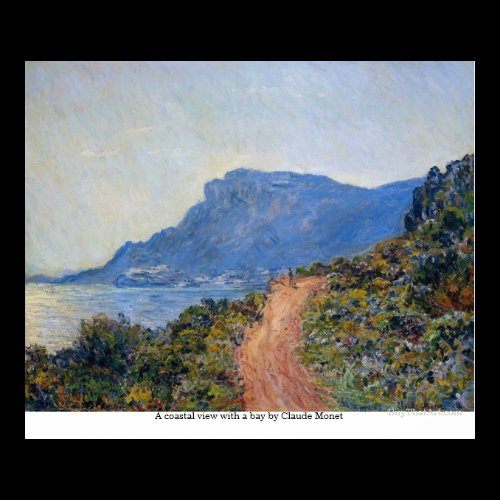 A coastal view with a bay by Claude Monet Poster