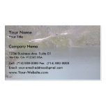 A Cold Mountain Lake In Alaska On An Overcast Day Business Card Template