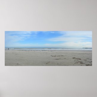 A Cold Winter Day on the Beach: Port Aransas Posters