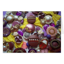 A Collage of Pretty Purple Buttons cards