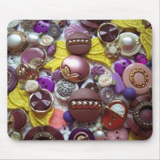 A Collage of Pretty Purple Buttons mousepad