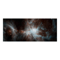A colony of hot young stars in the Orion Nebula posters