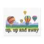 A colorful balloon flying gift - hot Air Balloons Post Card
