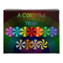 A Colorful Year 12-Month Calendar