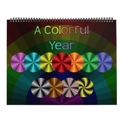 A Colorful Year 12-Month Calendar by ValerieDesigns2