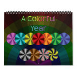 A Colorful Year 12-Month Calendar
