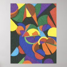 A colourful abstract design  Print