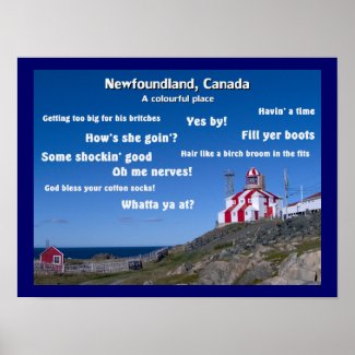 A Colourful Place - Newfoundland Poster print