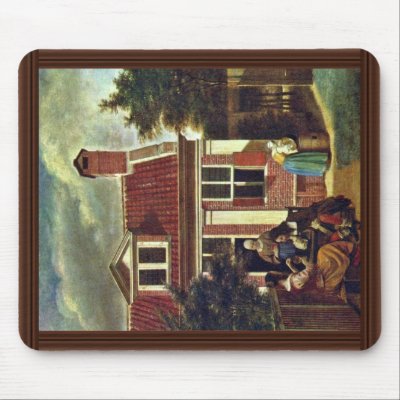 A Company In The Courtyard Behind A House. [1] Mousepads by Artcollection