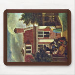 A Company In The Courtyard Behind A House. [1] Mousepads