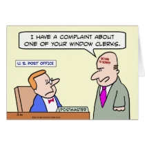 A complaint at the Post Office cards