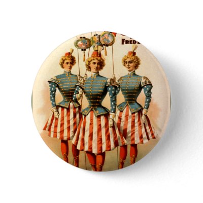 A Contented Woman Campaign Girls Buttons by tnmpastperfect
