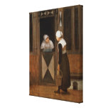 A Conversation in the Street Stretched Canvas Prints