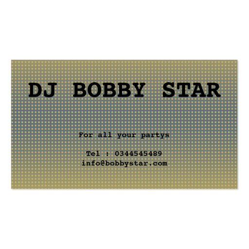 A cool 3D DJ logo business card (back side)