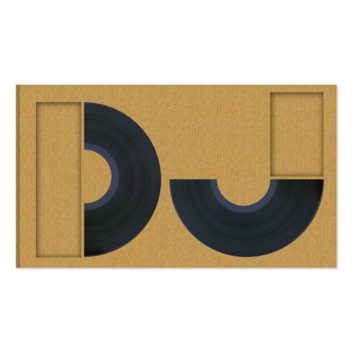 A cool carboard DJ business card (front side)