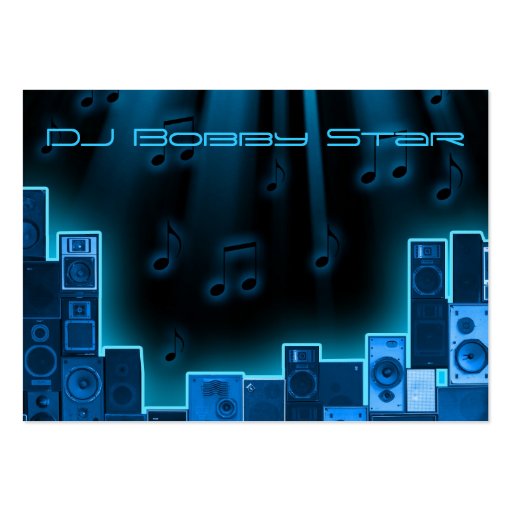 A cool DJ blue laser business card