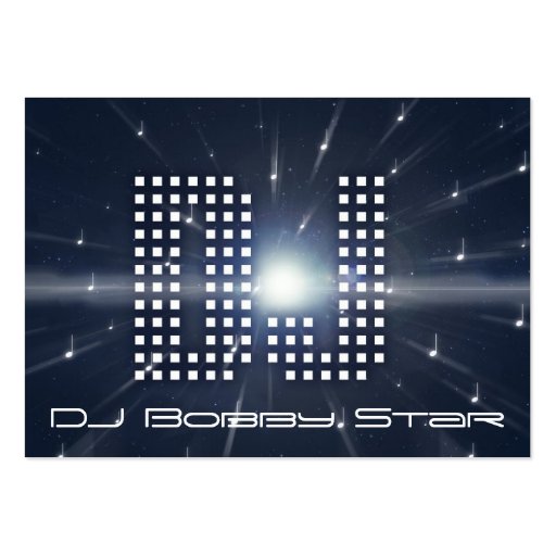 A cool DJ spacewarp business card (front side)