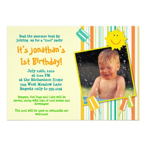 A 'Cool' Party! Personalized Invitations (front side)