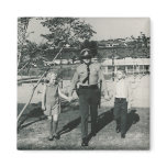 a cop and 2 kids magnet