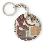 A Copy Of A Wall Painting From The Grave Of Seti Keychain