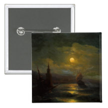 A corner of Constantinople  Ivan Aivazovsky Button