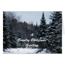 A Country Christmas Greeting Greeting Cards