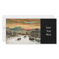 A Country Christmas Scene Photo Card Template