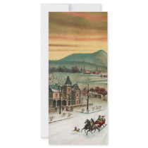 A Country Christmas Scene Custom Rack Card