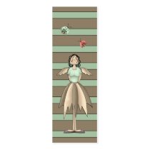 A Country Garden Fairy Bookmark (Teal) business cards by CSCountry A Country Garden Fairy Bookmark (Teal) business cards