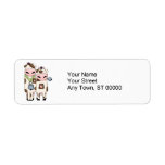 a couple of cute moo cows labels