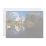 A couple of swans in pond, Ayer's Cliff, Quebec, C Personalized Invitation