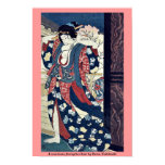 courtesan, fixing, her, hair, taiso, yoshitoshi,