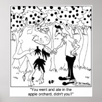 A Cow Ate in The Apple Orchard Poster