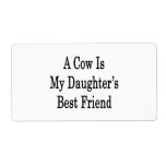 A Cow Is My Daughter's Best Friend Custom Shipping Label