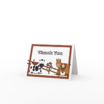 A Cowboy  Cowgirl Thank You Card