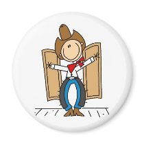 A Cowboy's Entrance Magnet by stick_figures A Cowboy's Entrance Magnet