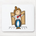 A Cowboy's Entrance Mousepad by stick_figures A Cowboy's Entrance Mousepad