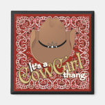 A Cowgirl Thang Red Bandana Magnet