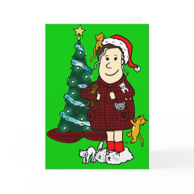 'A Crazy Cat Lady Christmas' Cards by CaboodleShop